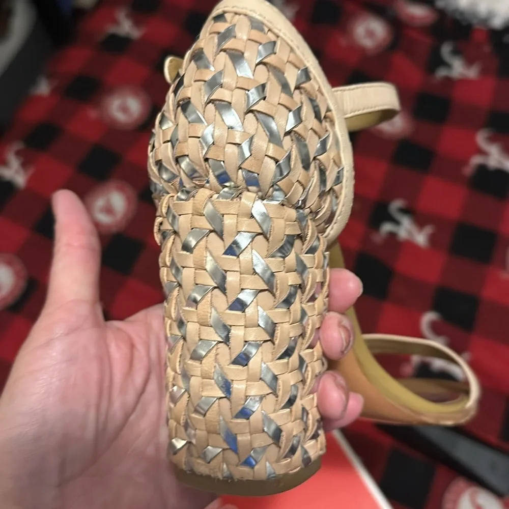 Coach Braided Block Heel Sandals